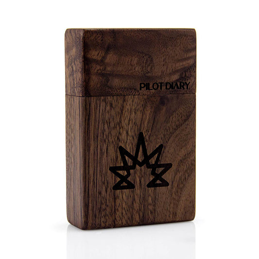 Wood Dugout With Glass One Hitter Pipe - alternate view | Buddy Brandz