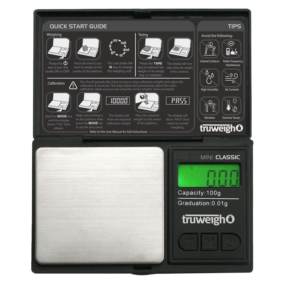 Truweigh Mini Classic Digital Mini Scale | 100g x 0.01g by Smoke Drop | Buddy Brandz
