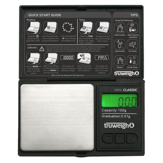 Truweigh Mini Classic Digital Mini Scale | 100g x 0.01g by Smoke Drop | Buddy Brandz | Buddy Brandz