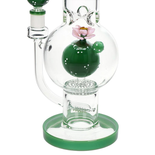Pulsar Peyote Bloom Bubble Base Glass Water Pipe - 12.25" / 14mm F - alternate view | Buddy Brandz