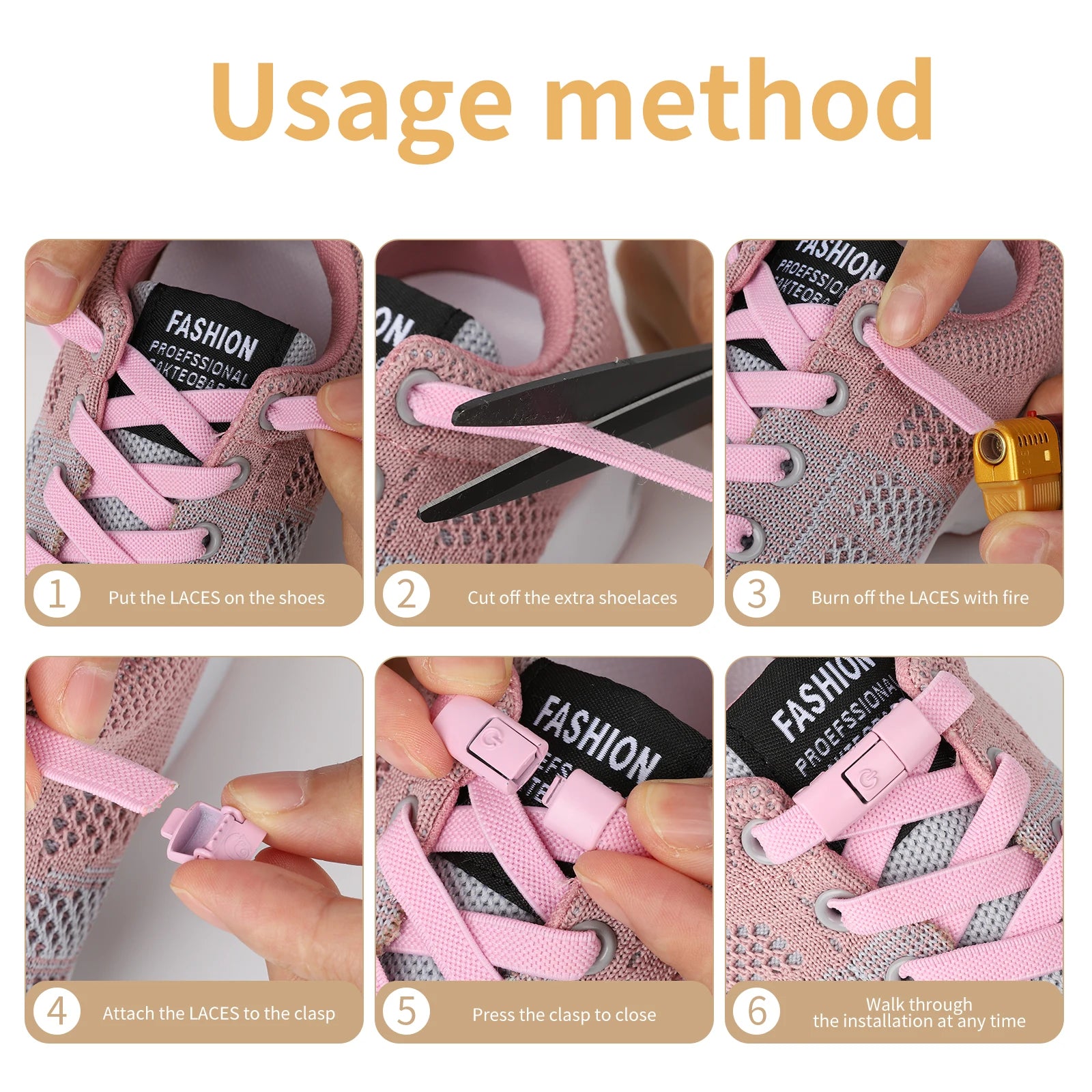 New Without Ties Elastic Laces No Tie Shoe Laces Press Lock Shoelaces Sneaker Kids Adult 8MM Widened Flat Shoelace for Shoes by Buddy Brandz - view 31 | Buddy Brandz