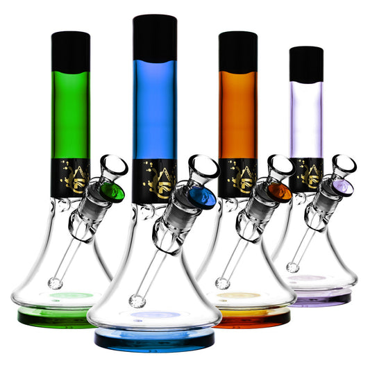 Pulsar High Class Beaker Waterpipe- 10.5"/14mm F/Colors Vary by Smoke Drop | Buddy Brandz | Buddy Brandz
