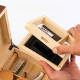 Load image into Gallery viewer, HUMIDOR WALNUT COMBO BOX by Smoke Drop - view 6 | Buddy Brandz
