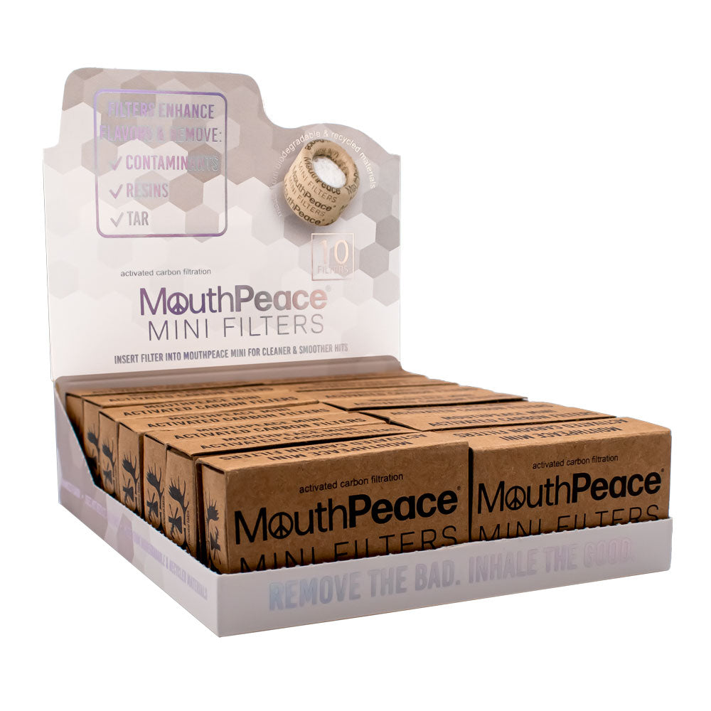 MouthPeace Mini Carbon Filters Refill (14 Tubes of 10 pack) by Smoke Drop | Buddy Brandz