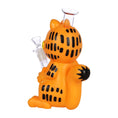 Laad de afbeelding in de Gallery-viewer, Stoned Orange Cat Glass & Vinyl Water Pipe - 8.7" / 14mm F
