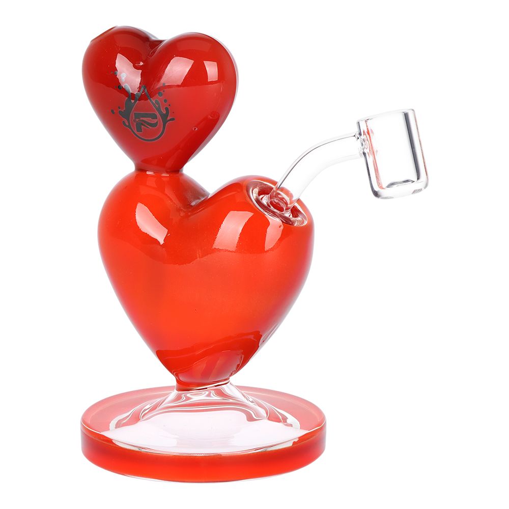 Pulsar Two-Hearted Glass Dab Rig | 6.5" | 14mm F by Smoke Drop - view 3 | Buddy Brandz