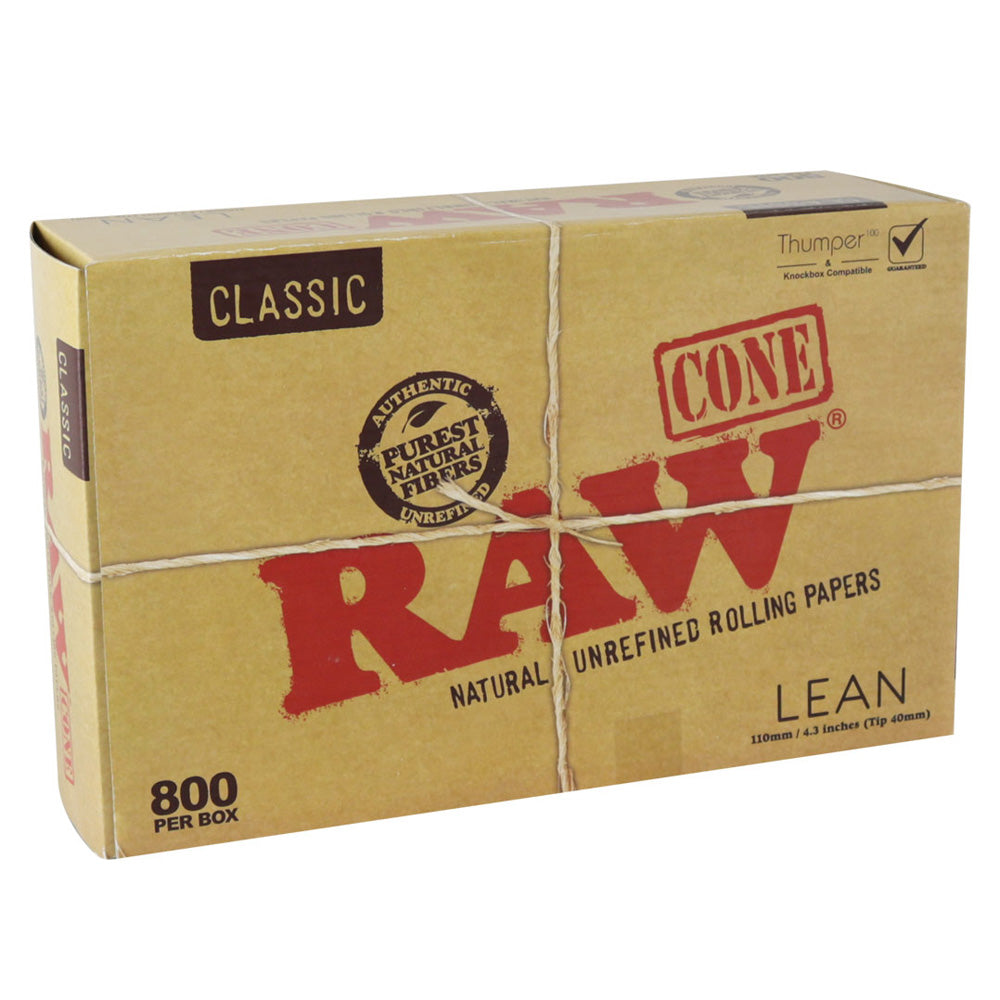 RAW Classic Bulk Lean Cones | 800pc Bulk Box by Smoke Drop | Buddy Brandz