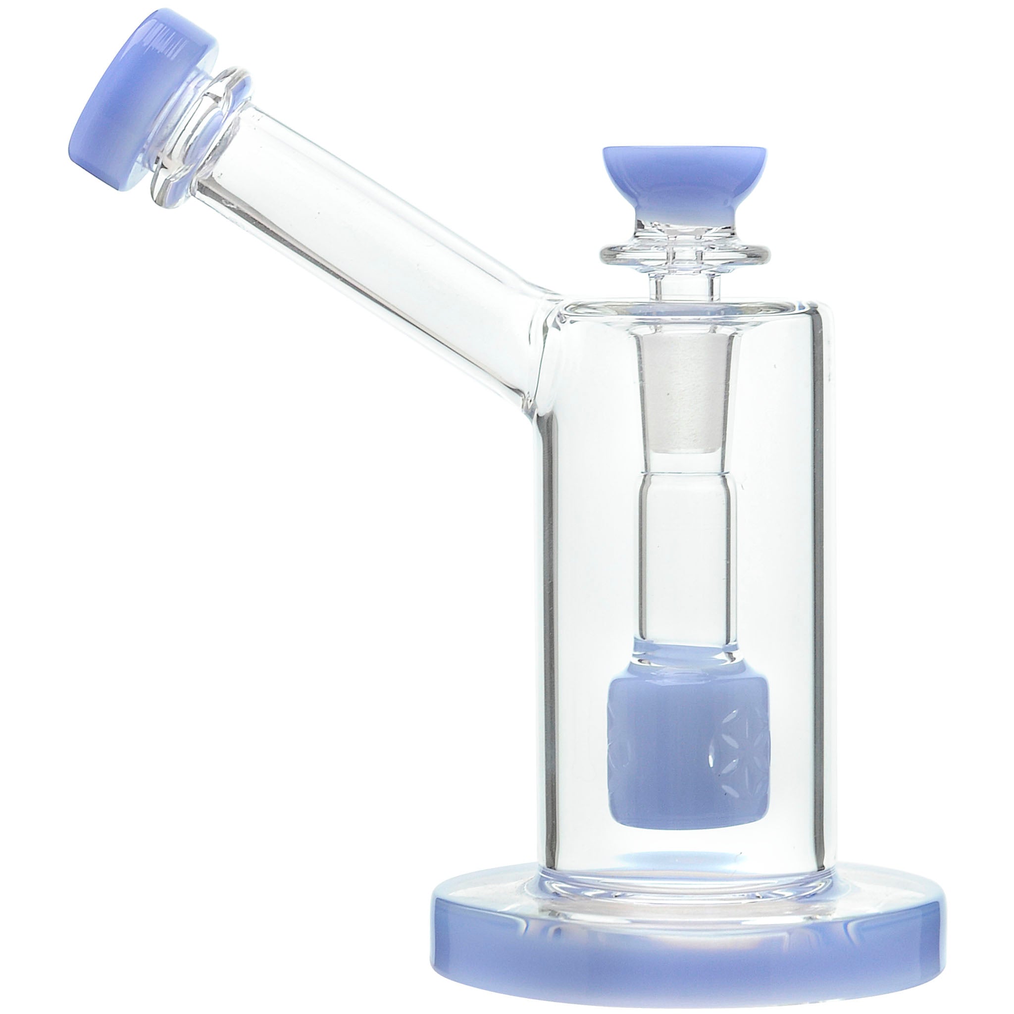 Calibear Seed of Life Percolator Glass Upright Bubbler by Smoke Drop | Buddy Brandz