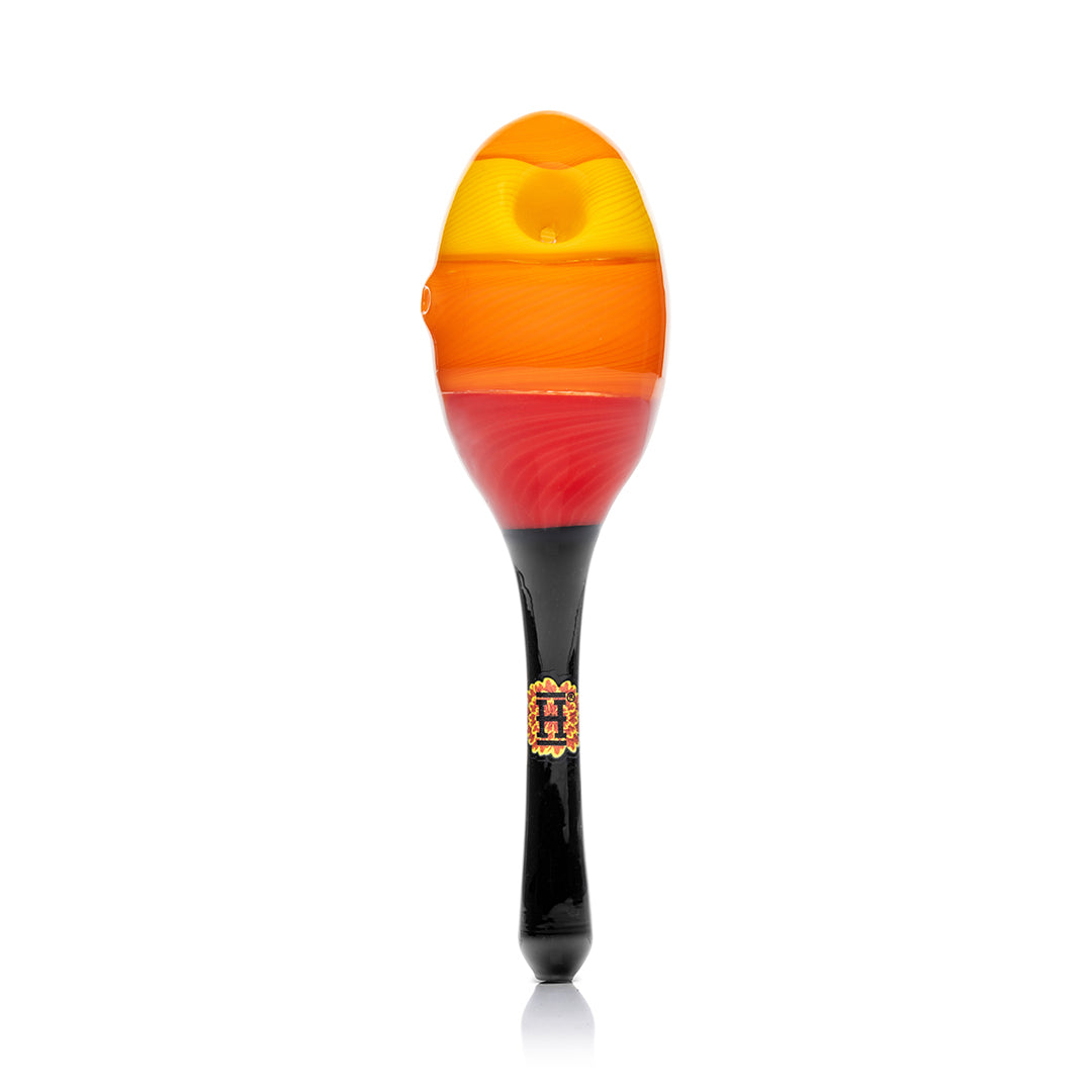 Dia De Los Muertos Maraca Hand Pipe by Smoke Drop - view 2 | Buddy Brandz
