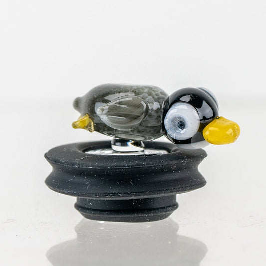 Empire Glassworks  Penguin Puffco Oculus Glass Carb Cap - alternate view | Buddy Brandz