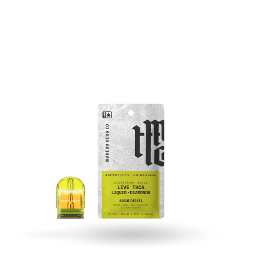 Modern Herb Co Liquid Diamonds THCA Pod | 2g | 6ct Display by Smoke Drop - view 2 | Buddy Brandz - alternate view | Buddy Brandz
