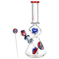 Load image into Gallery viewer, Grateful Dead x Pulsar Inception Cube Beaker Glass Water Pipe - 12.75" / 14mm F by Smoke Drop - view 2 | Buddy Brandz
