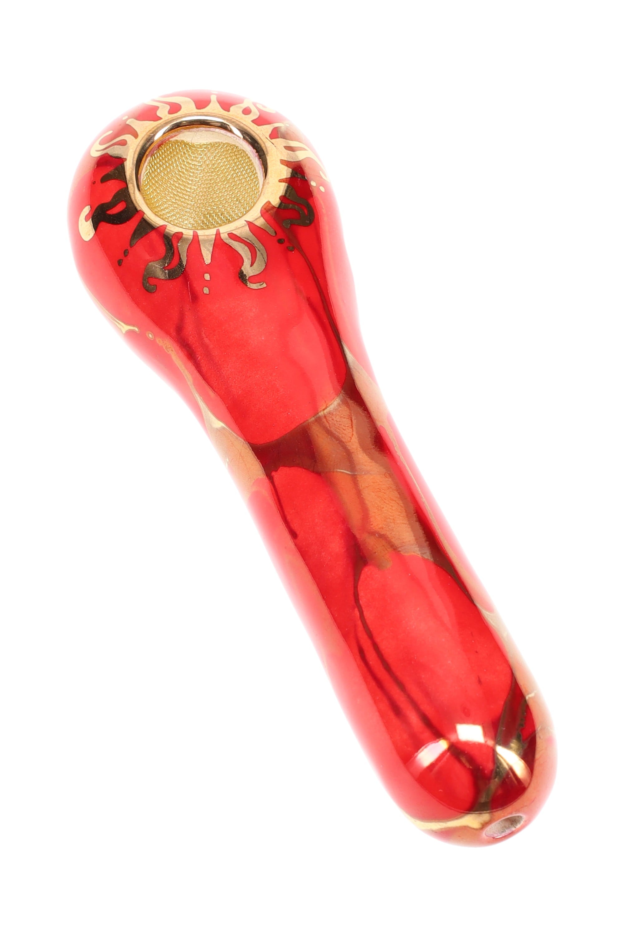 Ancient Creations Ceramics Spoon Hand Pipe – Brass Screen – Made in USA by Smoke Drop - view 8 | Buddy Brandz