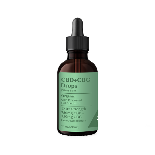 Organic CBG+CBD Drops Unflavored - Extra Strength 750mg+750mg by Smoke Drop - view 2 | Buddy Brandz - alternate view | Buddy Brandz