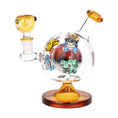 Laad de afbeelding in de Gallery-viewer, Playful Creatures Ball Glass Water Pipe - 6" / 14mm F
