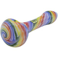 Load image into Gallery viewer, Rainbow Tie-Dye Glass Spoon Pipe by Smoke Drop - view 5 | Buddy Brandz
