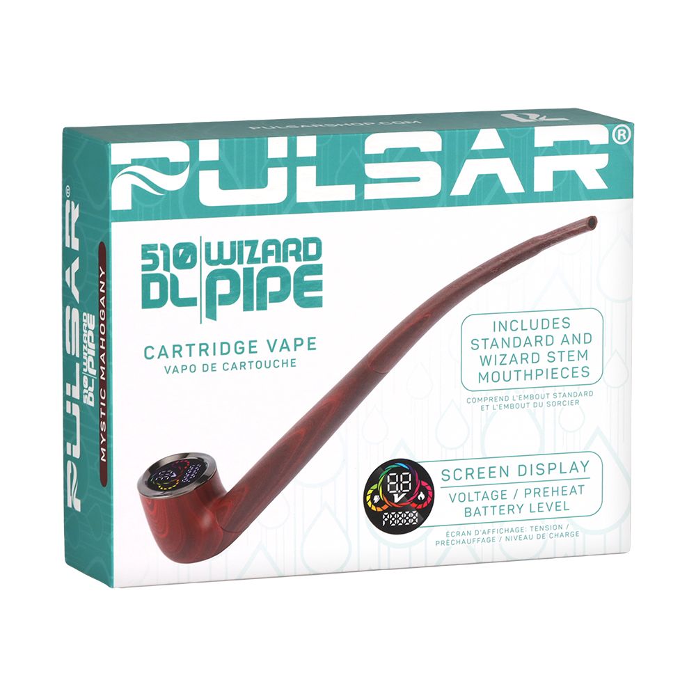 Pulsar 510 DL Wizard Pipe Variable Voltage Cartridge Vape by Smoke Drop - view 23 | Buddy Brandz