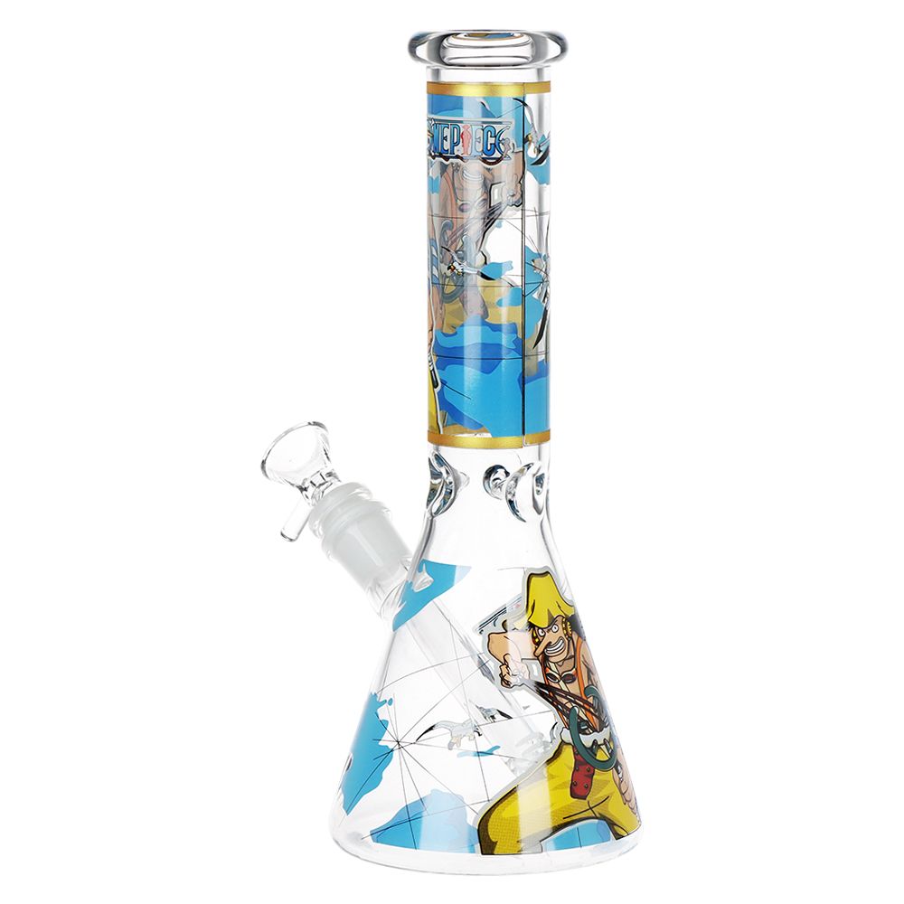 One Treasure Beaker Glass Water Pipe | 10.25" | 14mm F by Smoke Drop - view 10 | Buddy Brandz