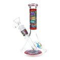 Load image into Gallery viewer, Pulsar Design Series Flared Beaker Glass Water Pipe by Smoke Drop - view 6 | Buddy Brandz
