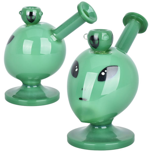 Alien Head Glass Water Pipe by Smoke Drop | Buddy Brandz | Buddy Brandz