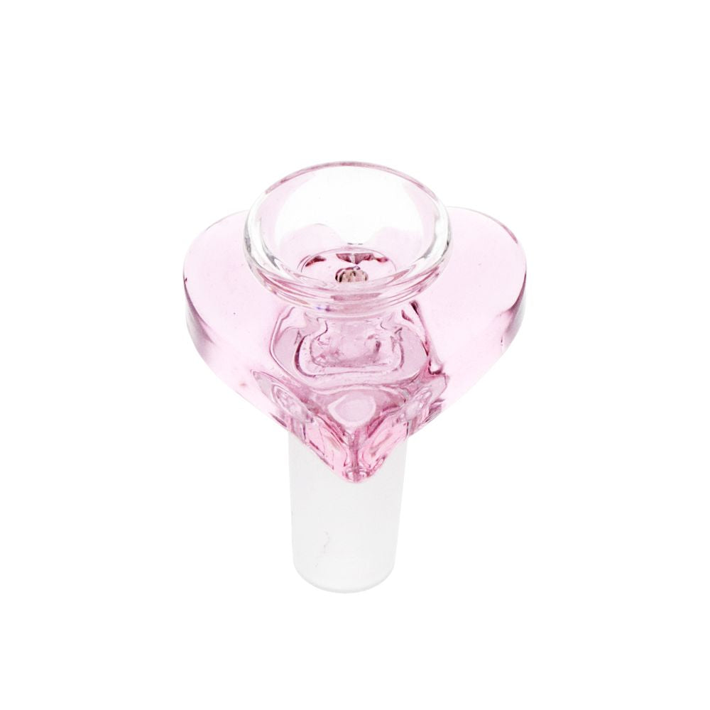 Pulsar Double Kiss Heart Glass Water Pipe - 11" / 14mm F by Smoke Drop - view 4 | Buddy Brandz