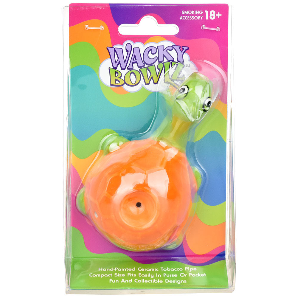 Wacky Bowlz Sea Turtle Ceramic Pipe - 4.5" by Smoke Drop - view 3 | Buddy Brandz