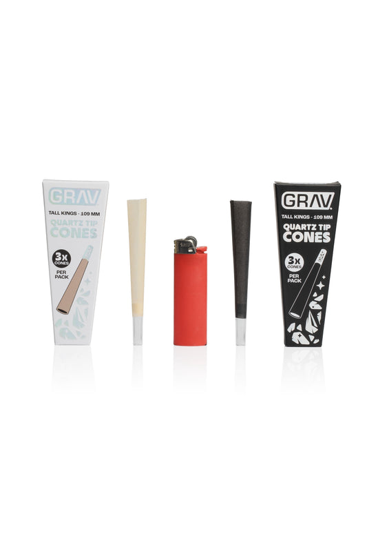 GRAV® Tall Kings Quartz Tip Cones by Smoke Drop | Buddy Brandz | Buddy Brandz