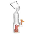 Cargar la imagen en la vista de la galería, Pharoah Head Frosted Glass Water Pipe - 11.5" / 14mm F by Smoke Drop - view 2 | Buddy Brandz
