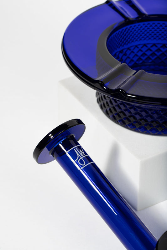 Twenties Collection Hand Pipe | Cobalt by Smoke Drop - view 2 | Buddy Brandz - alternate view | Buddy Brandz