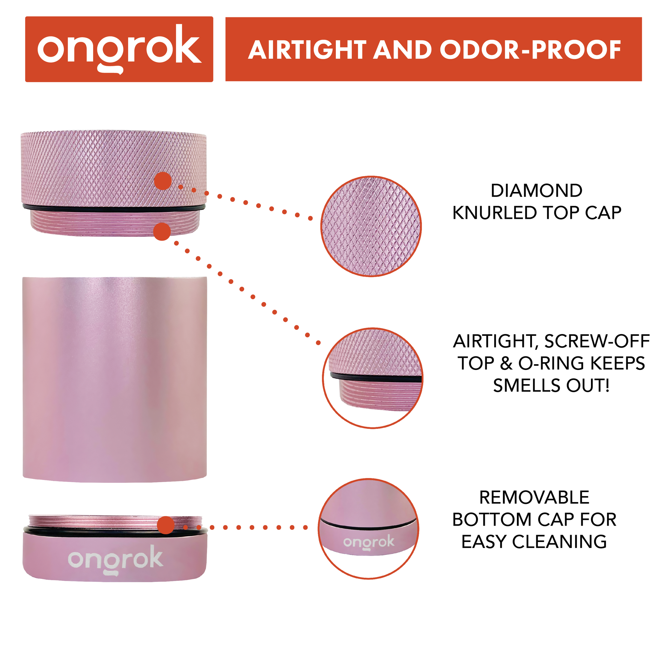 Ongrok Aluminum Metal Storage Jar by Smoke Drop - view 3 | Buddy Brandz