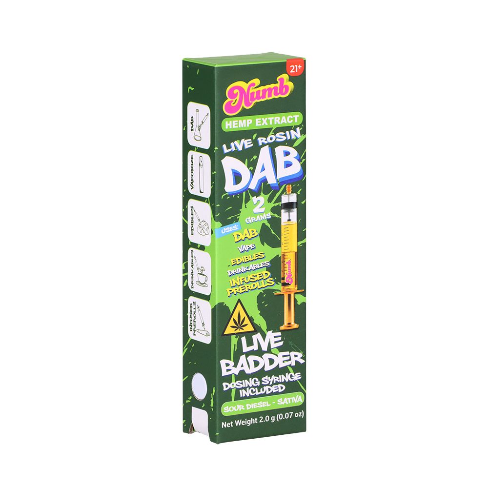 Numb THCA Live Rosin Badder Glass Syringe | 2g | 5ct Display by Smoke Drop - view 7 | Buddy Brandz