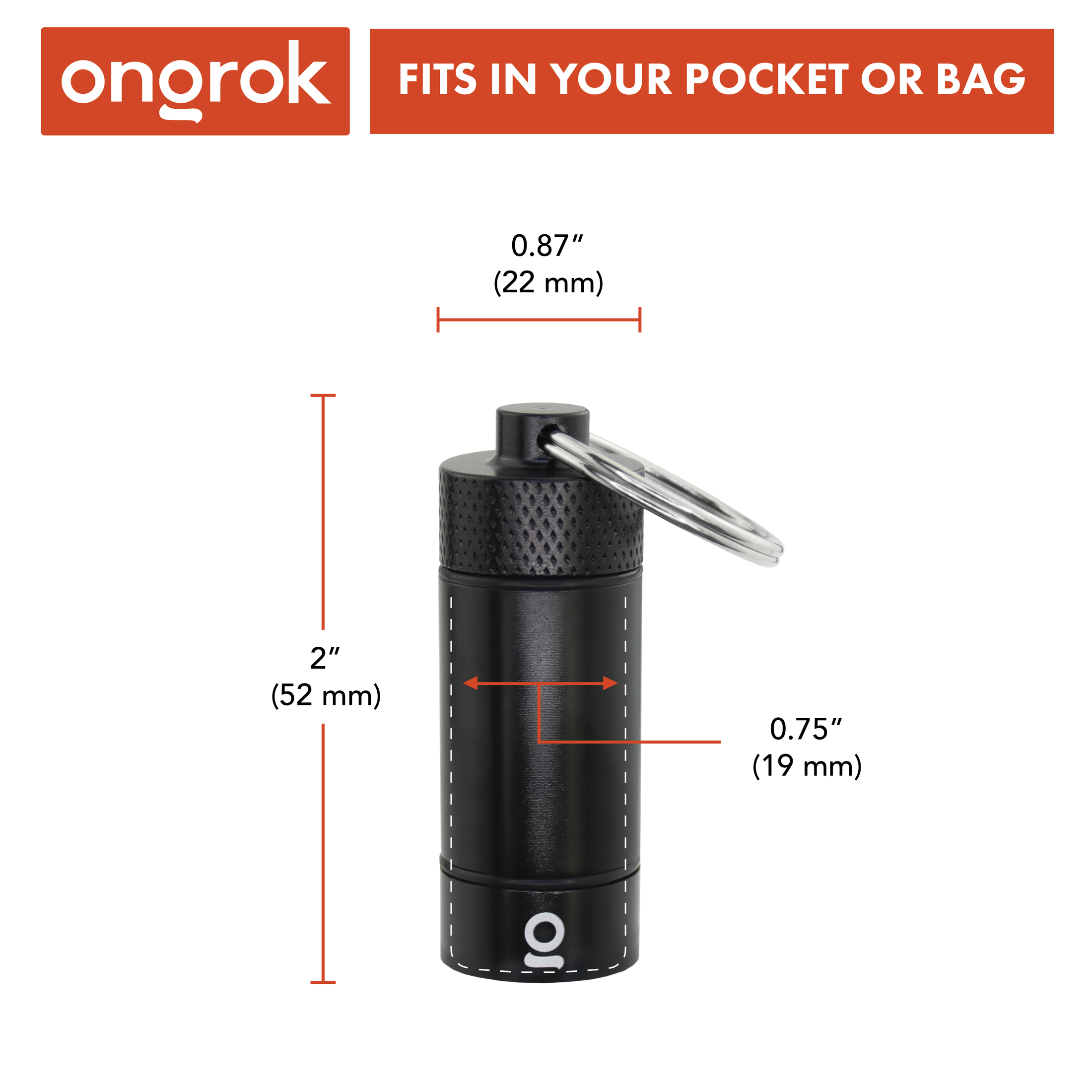Ongrok Small Storage Keychain by Smoke Drop - view 12 | Buddy Brandz