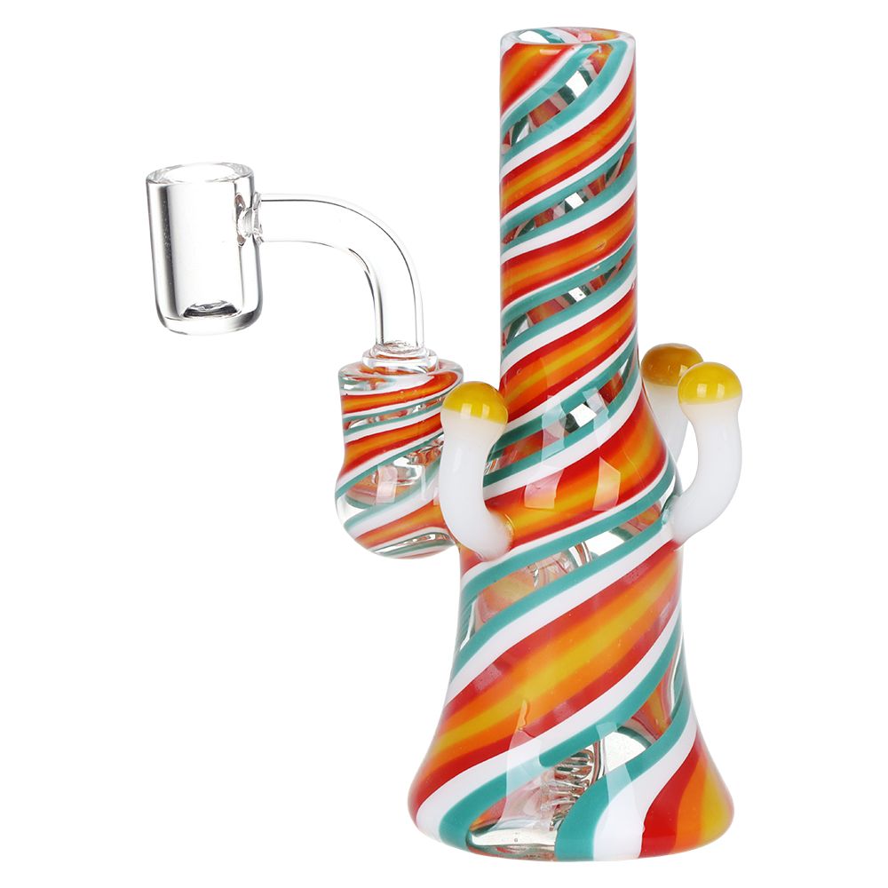 Pulsar Shroom Vision Wig Wag Glass Dab Rig - 5.75" by Smoke Drop - view 4 | Buddy Brandz