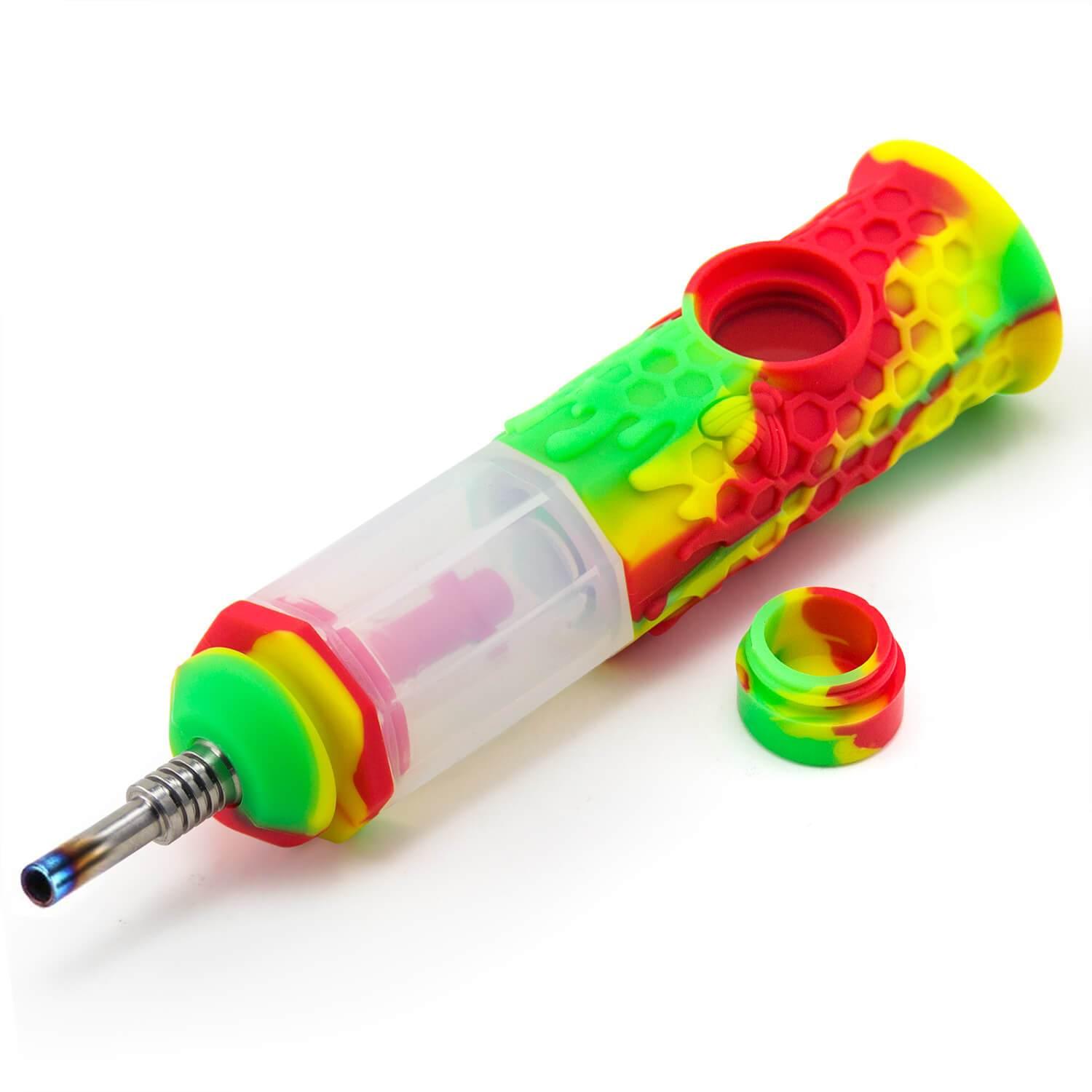 Silicone Honeycomb Honey Straw 7"