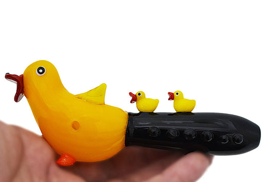 Flock of Ducks Glass Pipe by FC - view 2 | Buddy Brandz - alternate view | Buddy Brandz