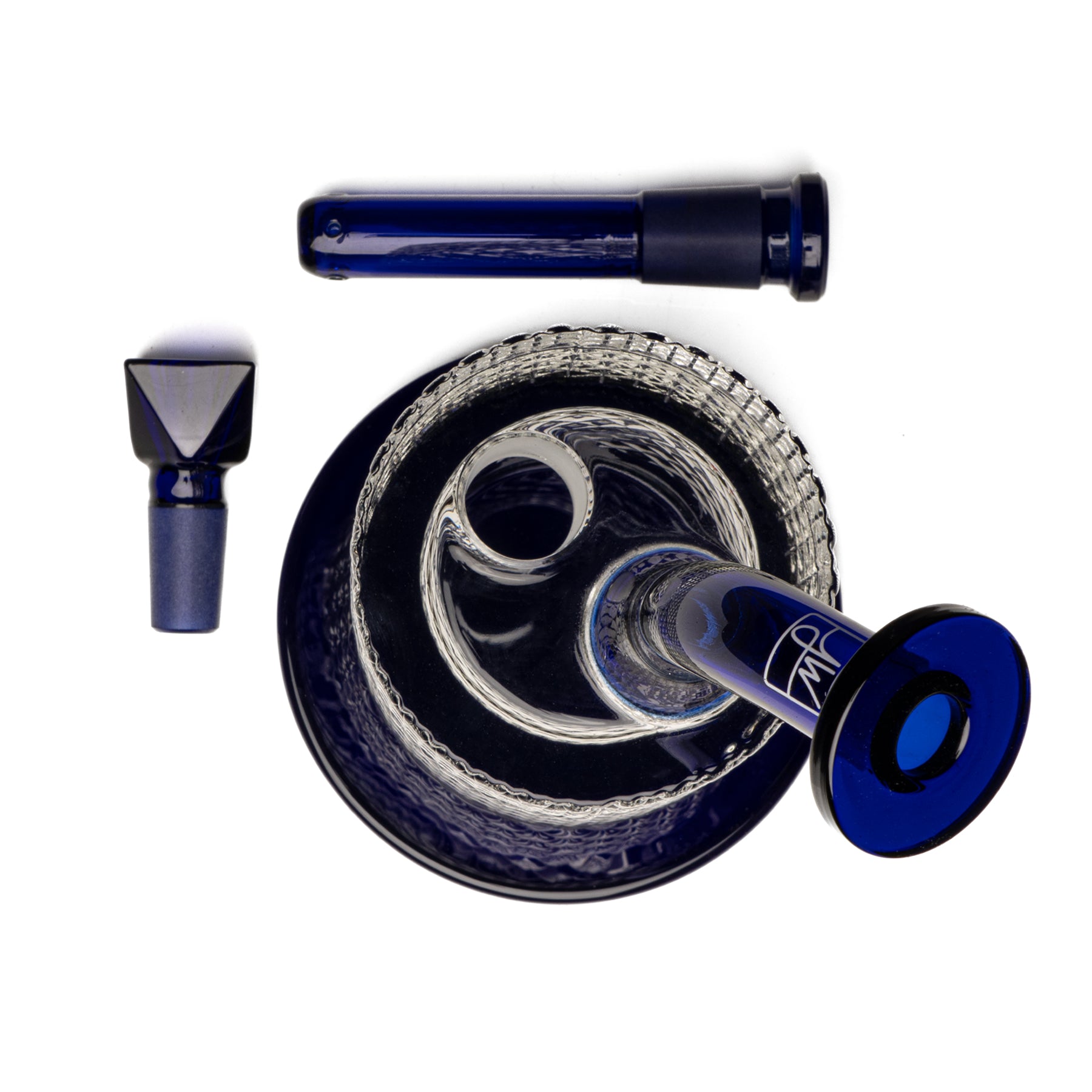 Twenties Collection Water Pipe | Cobalt by Jane West - view 4 | Buddy Brandz