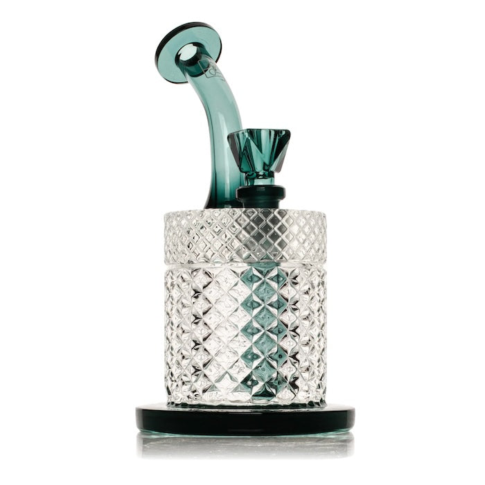 Jane West Twenties Collection Water Pipe | Teal by Smoke Drop | Buddy Brandz
