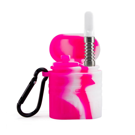 Pink Silicone Dugout One Hitter Set | Buddy Brandz