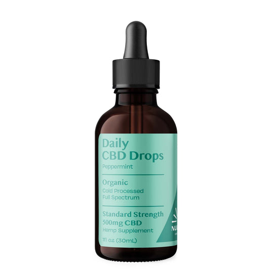 Organic Daily CBD Drops - Peppermint 500mg Full Spectrum by Smoke Drop - view 2 | Buddy Brandz - alternate view | Buddy Brandz