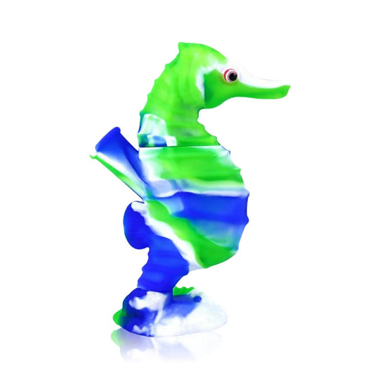Silicone Seahorse Bubbler Pipe - alternate view | Buddy Brandz