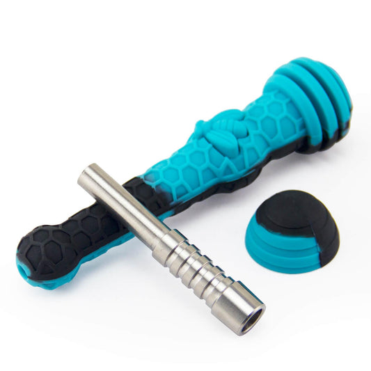 Silicone Dab Straw with Cap - alternate view | Buddy Brandz