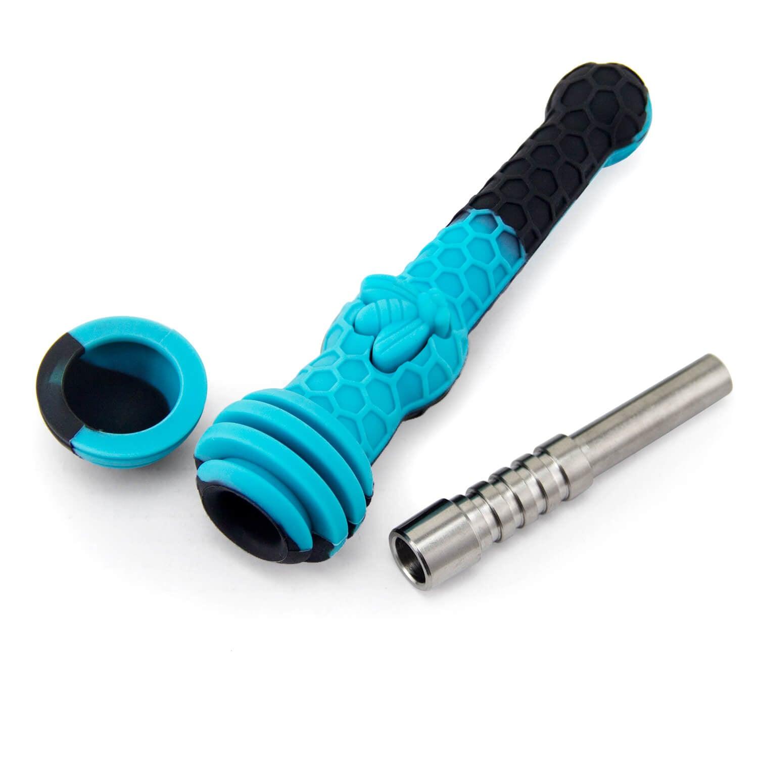 Silicone Dab Straw with Cap