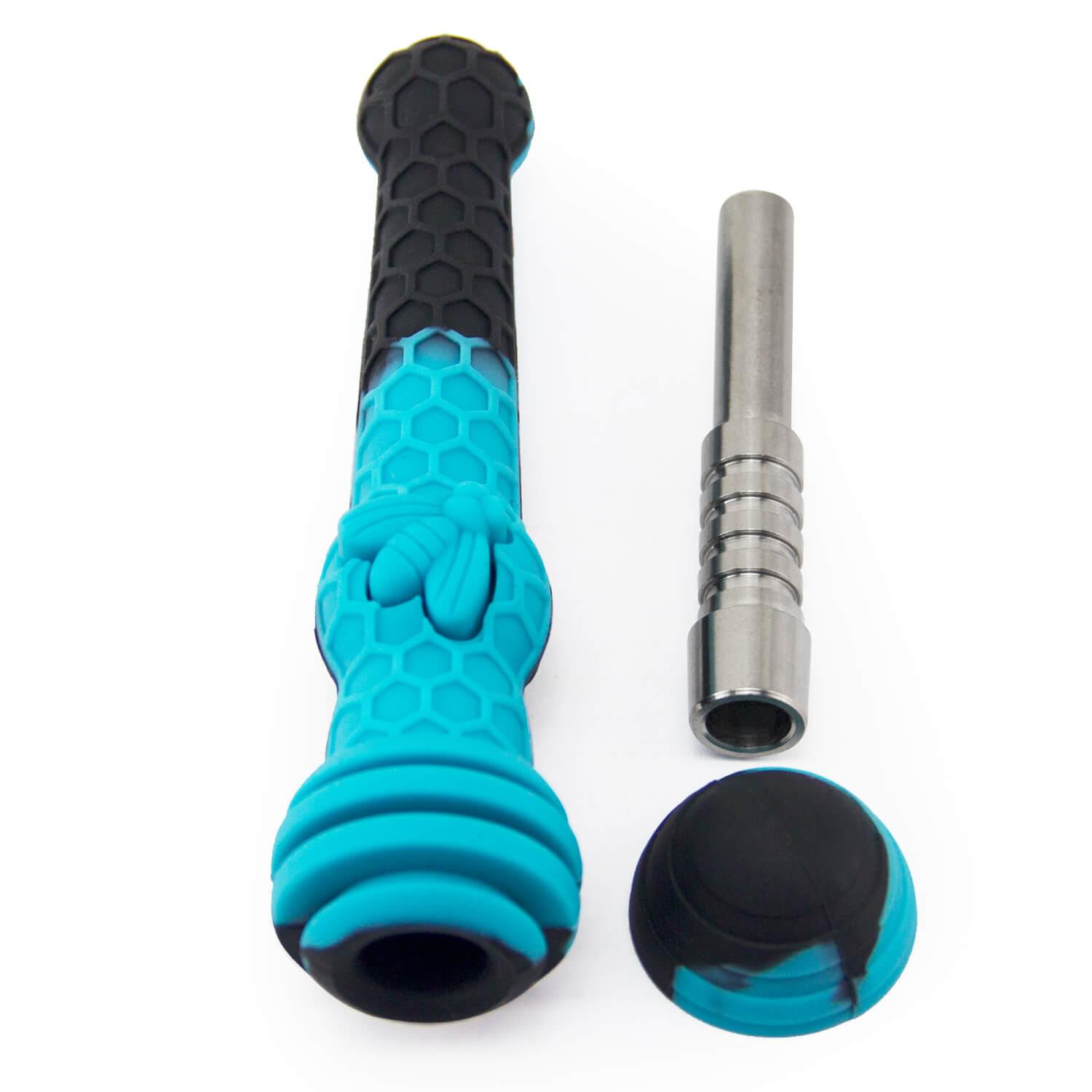 Silicone Dab Straw with Cap