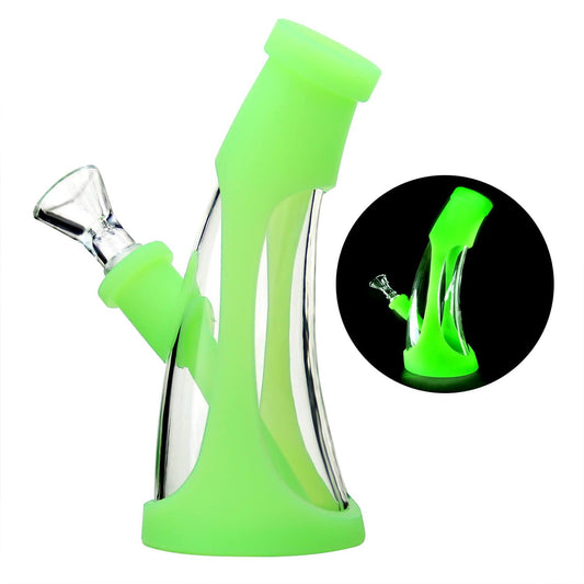 Mini Horn Glow in the Dark Water Bong - alternate view | Buddy Brandz