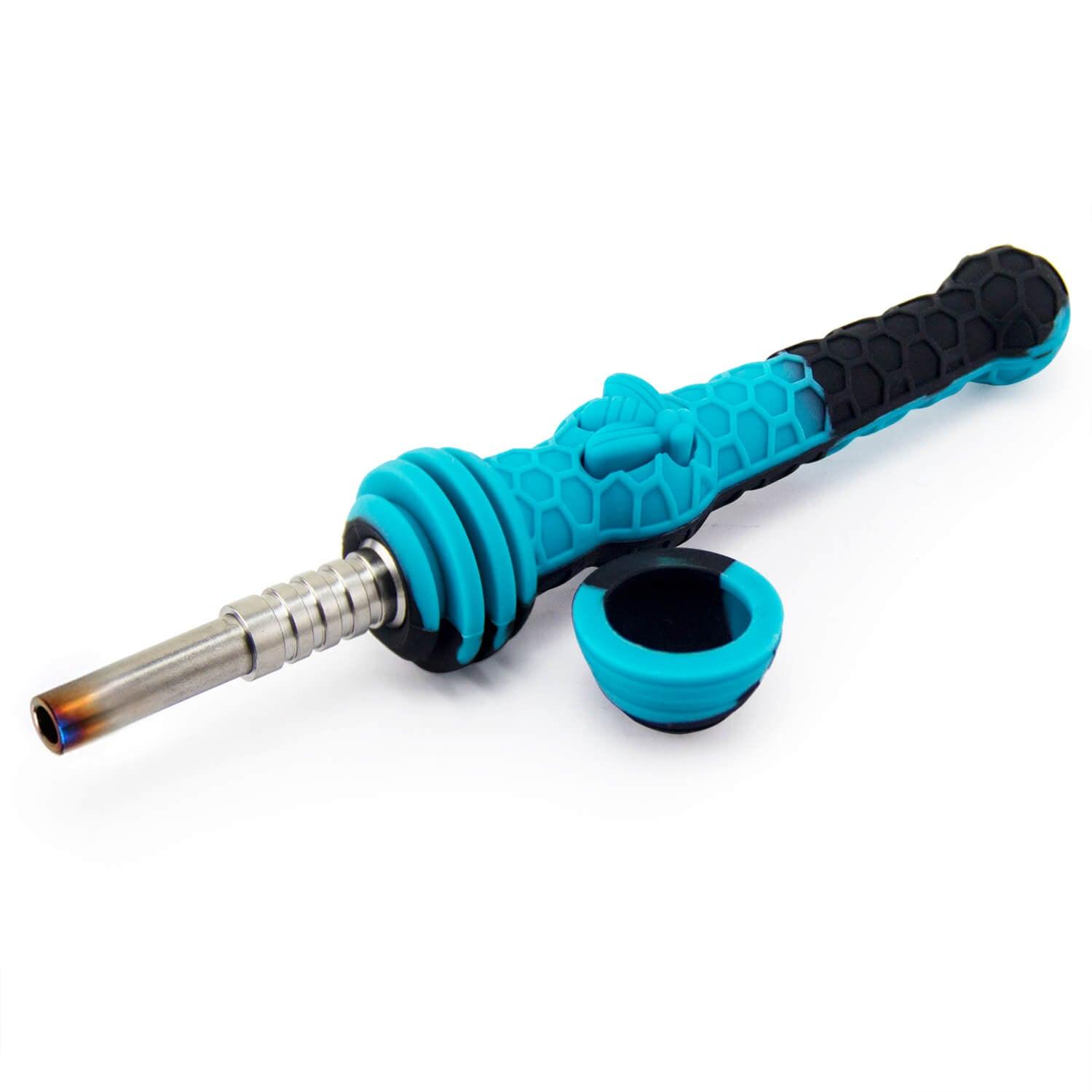 Silicone Dab Straw with Cap