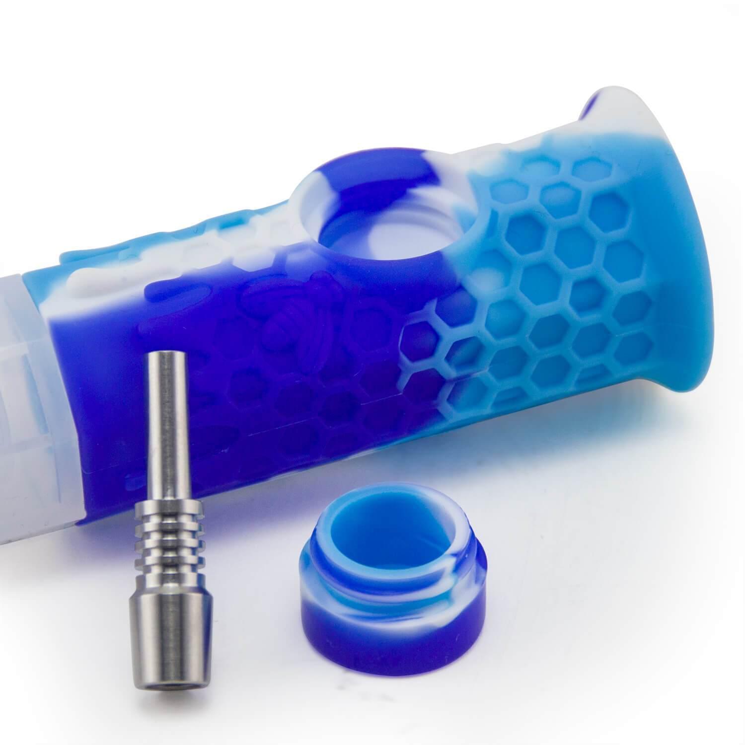 Silicone Honeycomb Honey Straw 7"