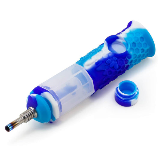 Silicone Honeycomb Honey Straw 7" - alternate view | Buddy Brandz