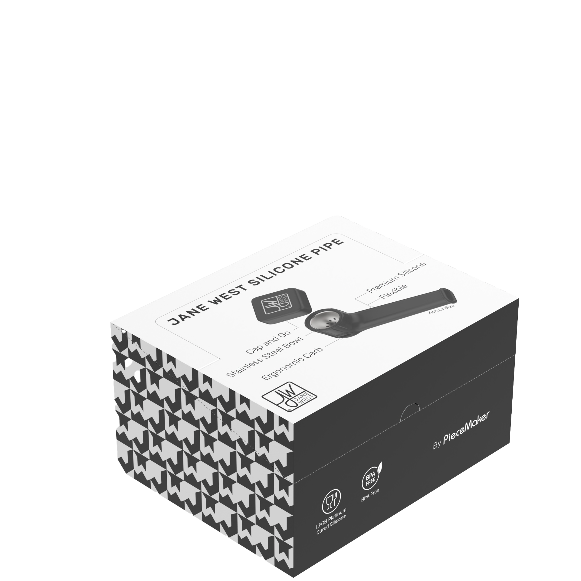 25 count Jane West x Piecemaker Outdoor Silicone Pipe - POS Display Pack by FLWRSHOP - view 3 | Buddy Brandz