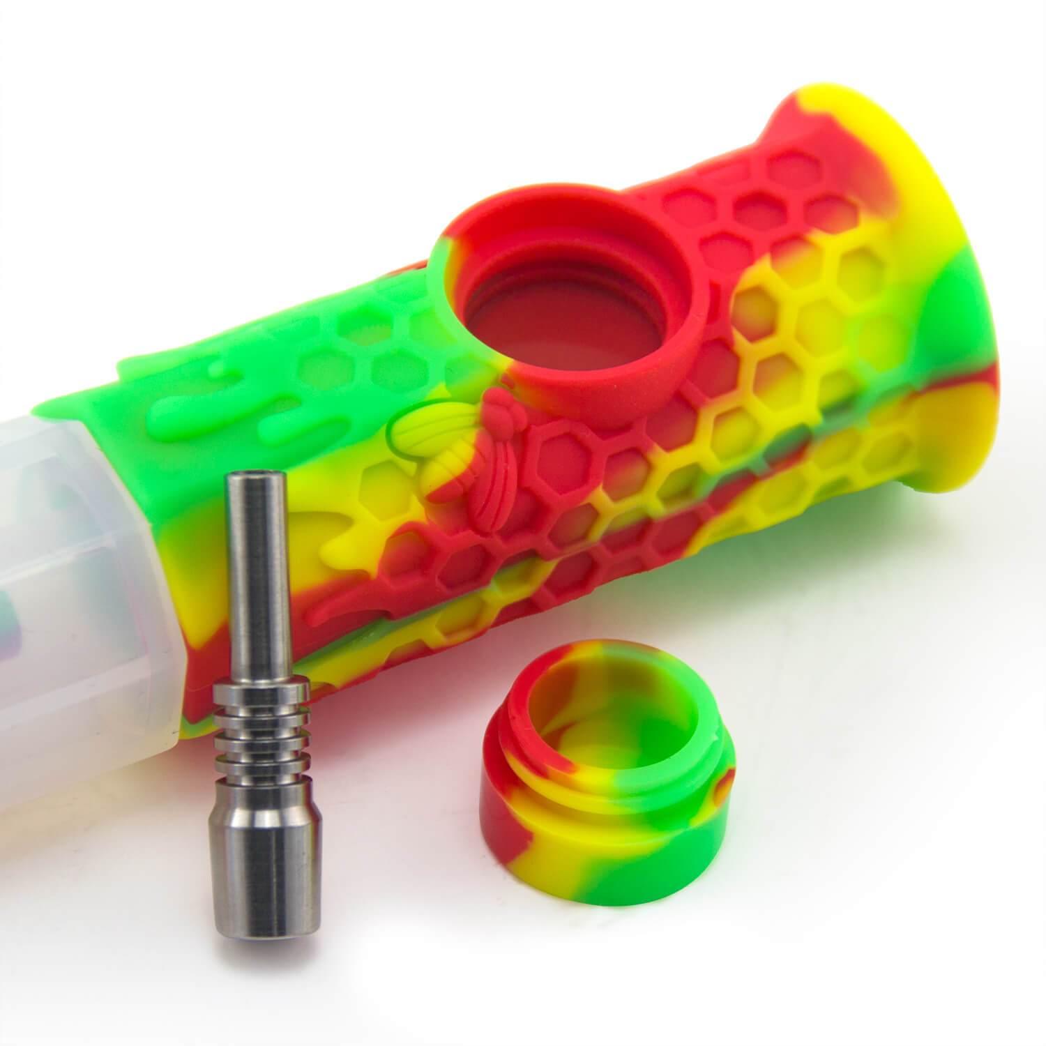 Silicone Honeycomb Honey Straw 7"