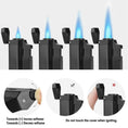 Load image into Gallery viewer, Portable Black Triple Jet Dab Torch lighter
